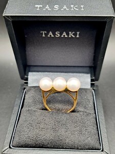 【美品】田崎真珠 TASAKI バランスプラス リング K18YG 箱付き 総重量約5.39g