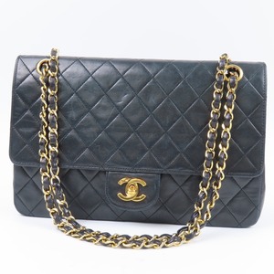 41228★1円スタート★CHANEL シャネル 外極美品 Wフラップ マトラッセ チェーンショルダーバッグ ターンロック ココマーク ラムスキン