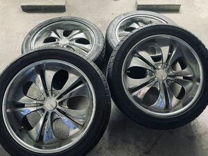 ランクル　22インチメッキホイール アルミ 4本セット XI wheels 305/40R22 ランクル 100 