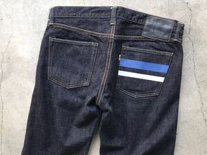 MOMOTARO JEANS 出陣 セルビッチ デニムパンツ W36 桃太郎ジーンズ メンズ インディゴ 赤耳