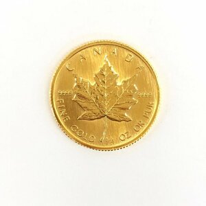 K24IG　カナダ　メイプルリーフ金貨　1/4oz　1986　総重量7.8g【CDAQ6055】