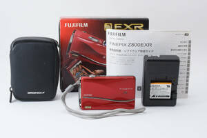 ★元箱付き★ FUJIFILM FINEPIX Z800EXR レッド　コンパクトデジタルカメラ 富士フイルム 富士フィルム ファインピックス #0423