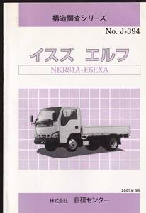 構造調査シリーズ　No.Jー394　イスズ エルフ NKR81A-E6EXA　(いすゞ　いすず　ELF　小型トラック　