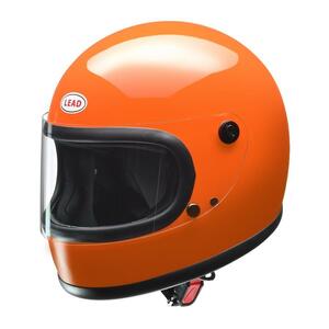 在庫あり】【送料無料(★沖縄&離島は除く)】ビンテージヘルメット　復刻版モデル　リード工業　LEAD　RX-200R　オレンジ　フリーサイズ　