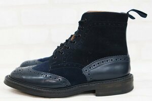 1S7917■トリッカーズ M2508 コンビレザー カントリーブーツ Tricker