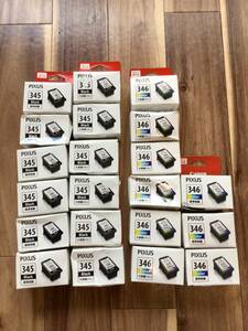 未使用　キャノン CANON 純正 インクカートリッジ BC-345 BC-346 まとめセット　大容量　標準量　PIXUS FINE Cartridge 箱痛みあり