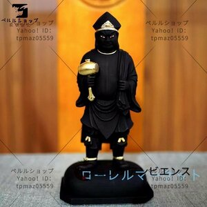 新入荷★彩繪 大黒天 大黒天木彫 置物 手作り 木彫仏像 仏師で仕上げ品 縁起物 彫刻工芸品