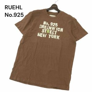 【新品 未使用】 RUEHL No.925 ルールナンバー925 春夏 ロゴプリント 半袖 カットソー Tシャツ Sz.XL　メンズ 大きいサイズ　C4T03783_4#D