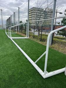 アルミ製　サッカーゴール　11制用　幅約7.4m 大阪市引取対応　