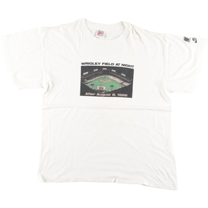 古着 90年代 ナイキ NIKE 銀タグ MLB CHICAGO CUBS シカゴカブス プリントTシャツ USA製 メンズL ヴィンテージ /eaa424369