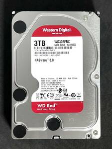 【送料無料】　★ 3TB ★　WD Red　/　WD30EFRX　【使用時間：8174ｈ】　2020年製　良品　Western Digital RED　3.5インチ内蔵HDD SATA