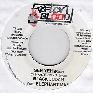 EPレコード　BLACK JUDAH / SEH YEH feat. ELEPHANT MAN