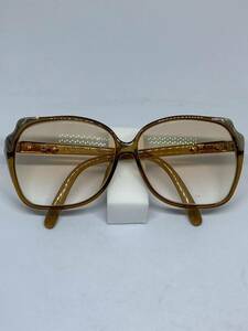 1円〜 Christian Dior クリスチャンディオール 鼈甲風 ブラウン CDロゴ サングラス 眼鏡 メガネフレーム 5711 ビンテージ アイウェア