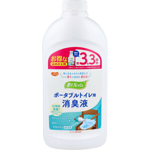 まとめ得 ハビナース 香リフレッシュポータブルトイレ用消臭液 詰替用 フレッシュフローラルの香り 約3.3回分 800mL x [2個] /k