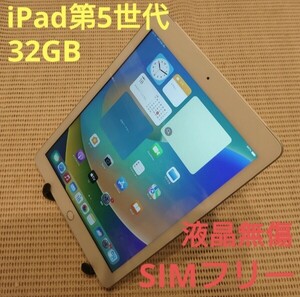 国内版SIMフリー液晶無傷iPad第5世代(A1823)本体32GBシルバー完動品動作確認済み1円スタート送料無料