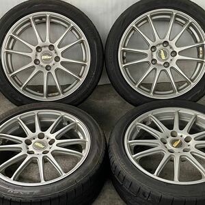 バリ溝。 A-TECH FINAL SPEED 17インチ × 7J ＋43 5穴 PCD114.3 BRIDGESTONE 225/45R17ラジアル4本。アルテッツァ・アテンザ・インテグラ