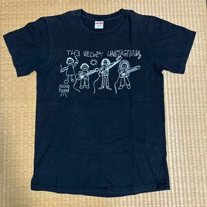 Supreme x THE VELVET UNDERGROUND コラボ バックbox logo イラスト Tシャツ 黒 レア Tee ヴェルヴェットアンダーグラウンド ルーリード