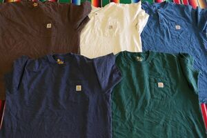 TS-PICK9 カーハート Carhartt ワンポイントTシャツ 無地￥1～US古着卸セット業者まとめ売り