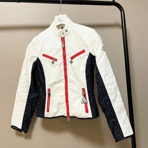 【破格最安値】MONCLER モンクレール　ブルゾンライダースジャケット　白　０