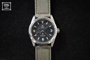  【サンプル品】WMT WATCHES Barracuda "M-spec" / Aged CASE, HANDS , CANVAS STRAP