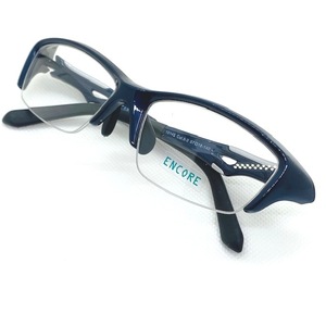 メガネフレーム ENCORE 10145 C-8-3 ハーフリム スクエアタイプ メタリックブルー 青×銀 KTM レンズ別売