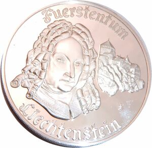 94 リヒテンシュタイン 皇帝アントン・フローリアン 伝統的文化遺産 公式記念 コレクション 国際郵便 限定版 純銀製 アートメダル コイン