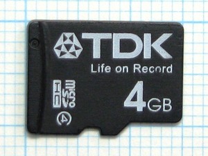 ★ＴＤＫ microSDHC メモリーカード ４GB 中古★送料６３円～