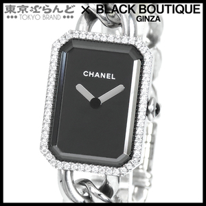 101699204 シャネル CHANEL プルミエール H3252 ブラック SS ダイヤモンド ダイヤベゼル 腕時計 レディース クォーツ式 電池交換済 仕上済