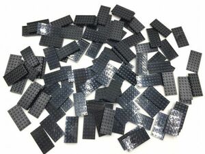 Z-133　レゴバラパーツ　大きめプレートパーツ　4 x 8　黒/ブラック17　まとめてセット　60サイズ