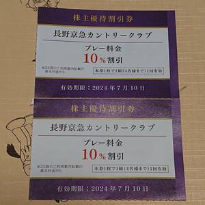 ★ 長野京急カントリークラブ 10％割引券2枚