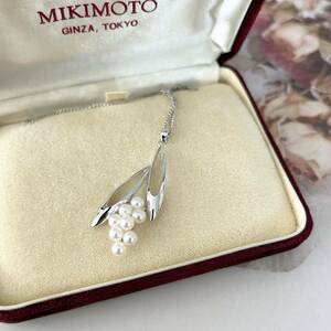 ミキモト MIKIMOTO あこや真珠 パールネックレス 美品 シルバー