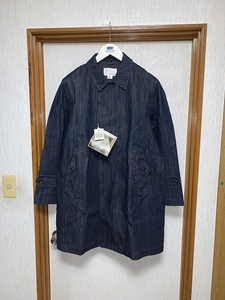 S 新品 21AW nanamica Denim GORE-TEX Soutien Collar Coat SUBF185 デニム コート 神戸10周年
