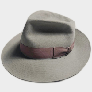SPECIAL! 40年代 STETSON 58CM ステッチドブリム ROYAL DELUXE STITCHED BRIM ステットソン USA製 VINTAGE HAT ハット レア パープル GRAY