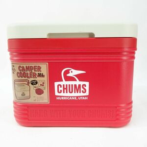 117s CHUMS チャムス CAMPER COOLER 18L キャンパークーラー レッド ※中古