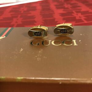 vintage GUCCI グッチ GGロゴ コンビカラー カフス 正規品