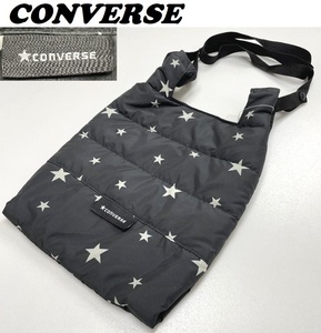 未使用品 CONVERSE ブラック ミニバッグ スター レディース ショルダーバッグ シンプル マルシェタイプ お出かけ レジャー 黒 コンバース