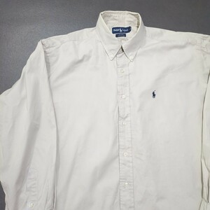 RALPH LAUREN ラルフローレン BLAKE COTTON XL ボタンダウンシャツ ビッグサイズ ビッグシルエット オーバーサイズ 長袖シャツ ポニー 無地