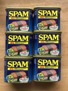 【送料無料】SPAM　スパム　ポーク　減塩　6缶　BBQ　保存食