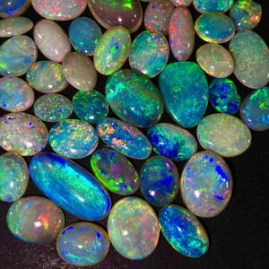 大量!!遊色効果抜群!!●天然オパールおまとめ●m 100ct ルース 裸石 宝石 ジュエリー jewelry opal 遊色 water fire white ③