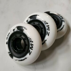 【2個～18個】タイヤ白76mm インラインスケート用 硬度85A ZMPウィール ホイール ホワイト WH