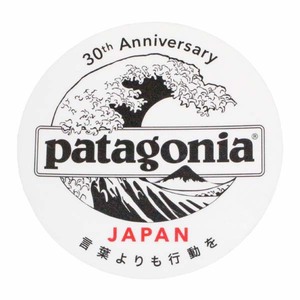 訳有 パタゴニア 非売品 日本支社 30周年 ステッカー 北斎 丸 クリア PATAGONIA JAPAN 30th HOKUSAI WAVE シール 波 富士山 デコ カスタム