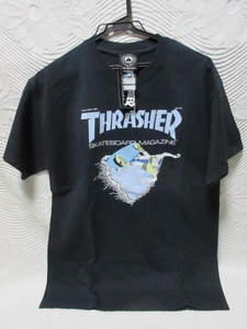 即決 USA 輸入物 デッドストック THRASHER First Cover Tシャツ M USA スラッシャー正規品 1st カバー プリント Kevin Thatcher スケボー