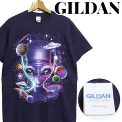 GILDAN ギルダン ビッグプリント 宇宙人 エイリアン プリントTシャツ M