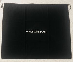 ドルチェ&ガッバーナ「DOLCE&GABBANA 」バッグ保存袋 (3666) 正規品 付属品 内袋 布袋 巾着袋 68×56cm ブラック 布製 特大サイズ