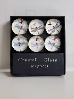 crystal glass Magnets クリスタル　マグネット トンボ