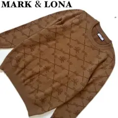MARK&LONA マークアンドロナ　総柄　ドクロ  ニット　セーター　メンズ