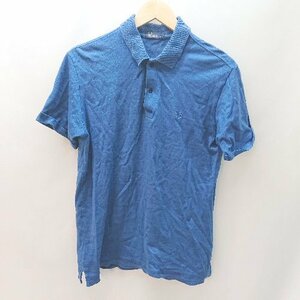 ◇ FRED PERRY フレッドペリー コットン100％ 半袖 ポロシャツ サイズM ブルー メンズ E