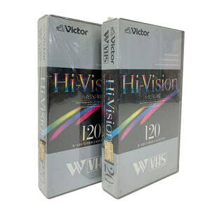 24C301_1 【未開封品】Victor ビクター Hi-Vision対応 W-VHS 120分メタルビデオカセットテープ WT-120HB 【2本セット】