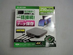 期間限定セール 【未使用】 エレコム ELECOM 外付けポータブルSSD(250GB) ESD-DSA0250GBK