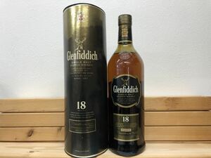 GLENFIDDICH 18years Single Malt グレンフィディック 18年 シングル モルト スコッチ ウイスキー Scotch Whisky 1000ml 43% 箱入 古酒